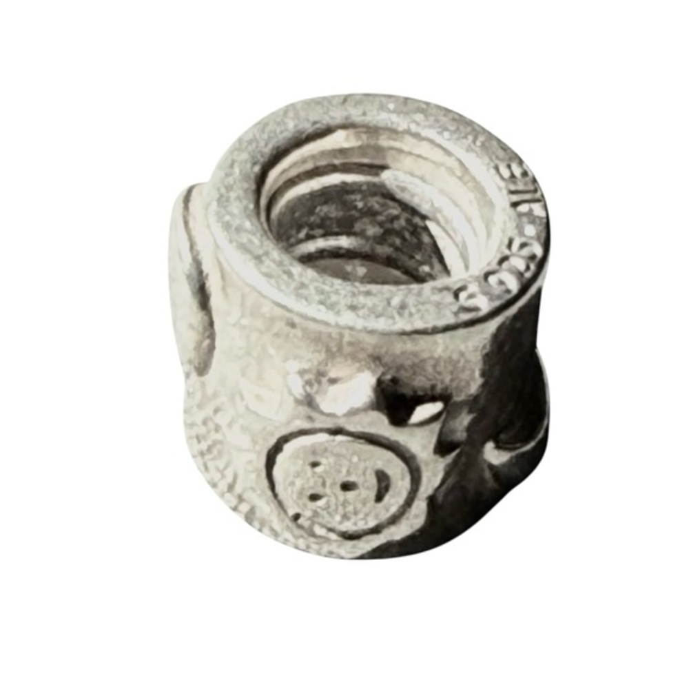 Pandora Sterling Silver Vintage Star Moon Spacer Charm ALE Retired - Picture 2 of 4